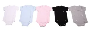 2-Pack 100% Cotton Mixed Colours Crossover Baby Onesies s/sleeve