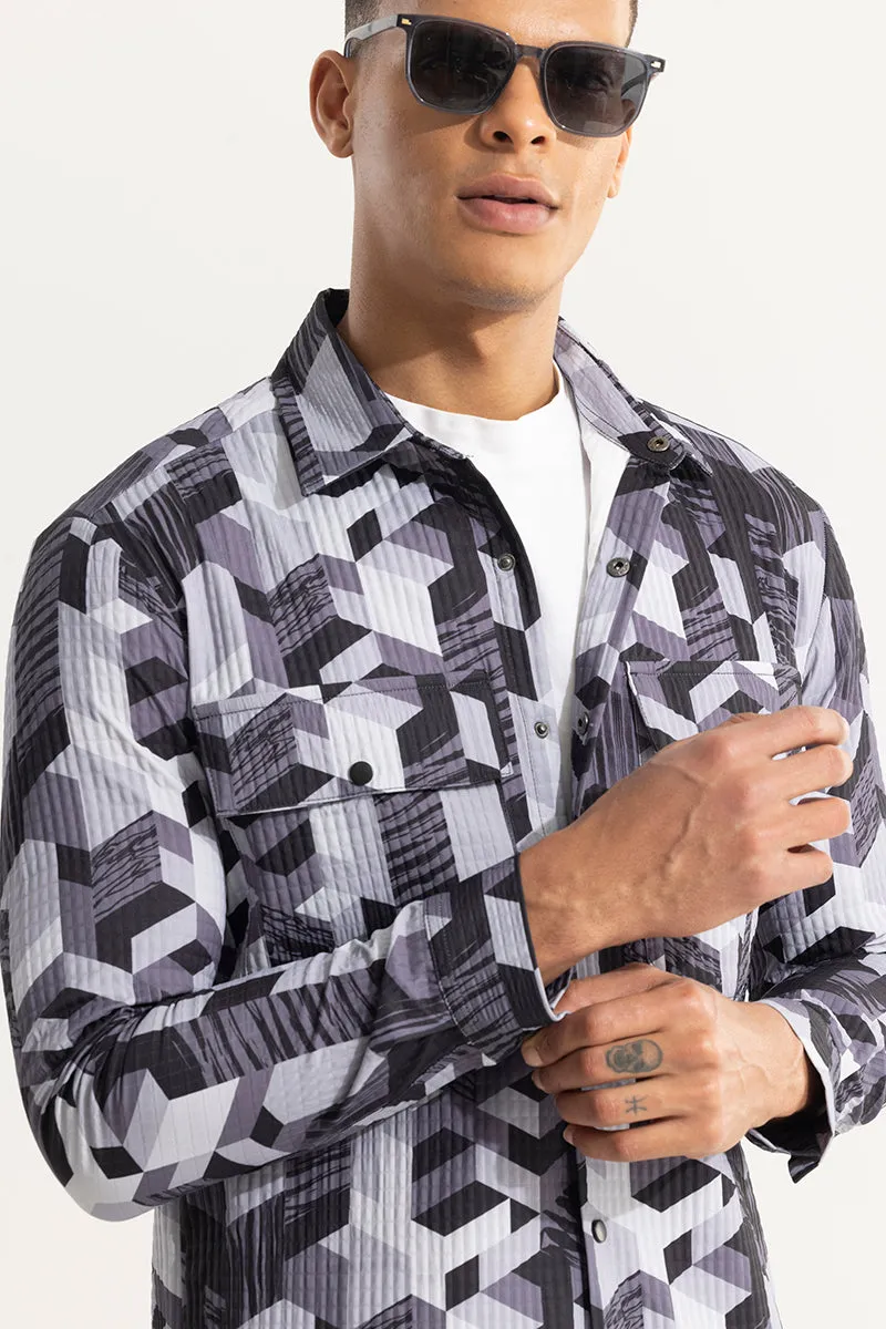 Abstractix Pebble Grey Overshirt