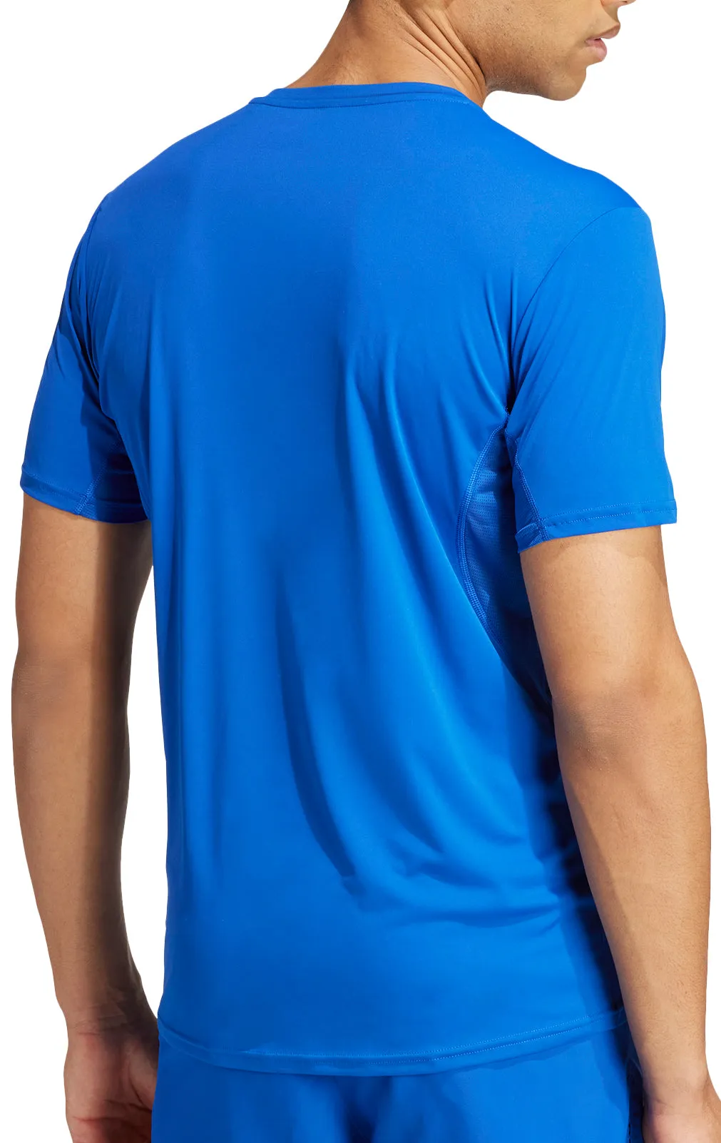 adidas Adizero Essentials Short Sleeve Mens Running Top - Blue