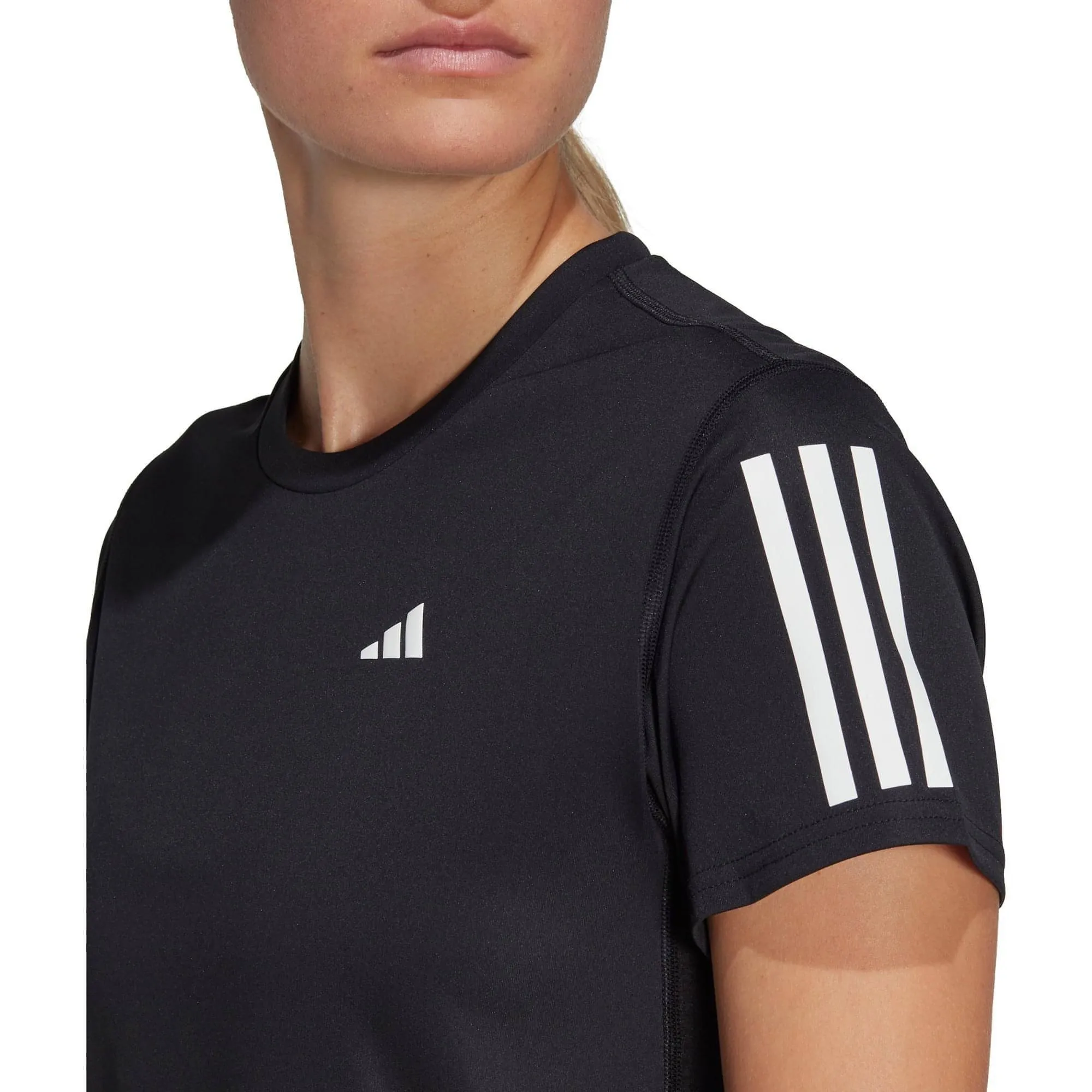 adidas Own The Run Short Sleeve Womens Running Top - Black