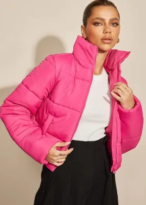 Amore Puffer Jacket in Fuchsia