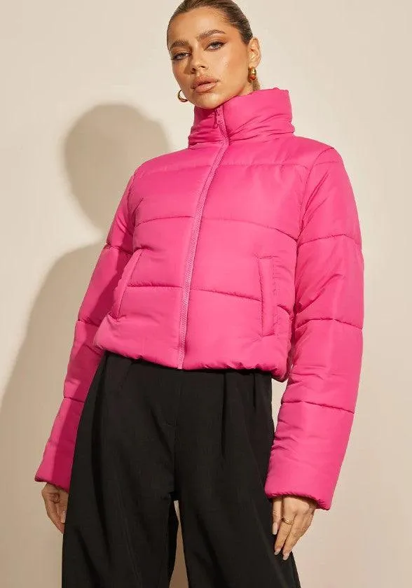 Amore Puffer Jacket in Fuchsia