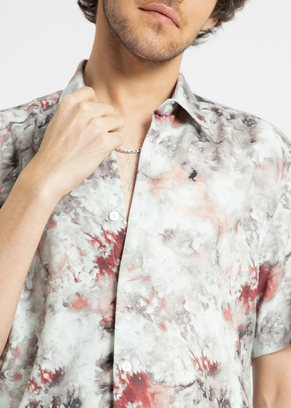 Aquarelle Abstract Half Sleeve shirt