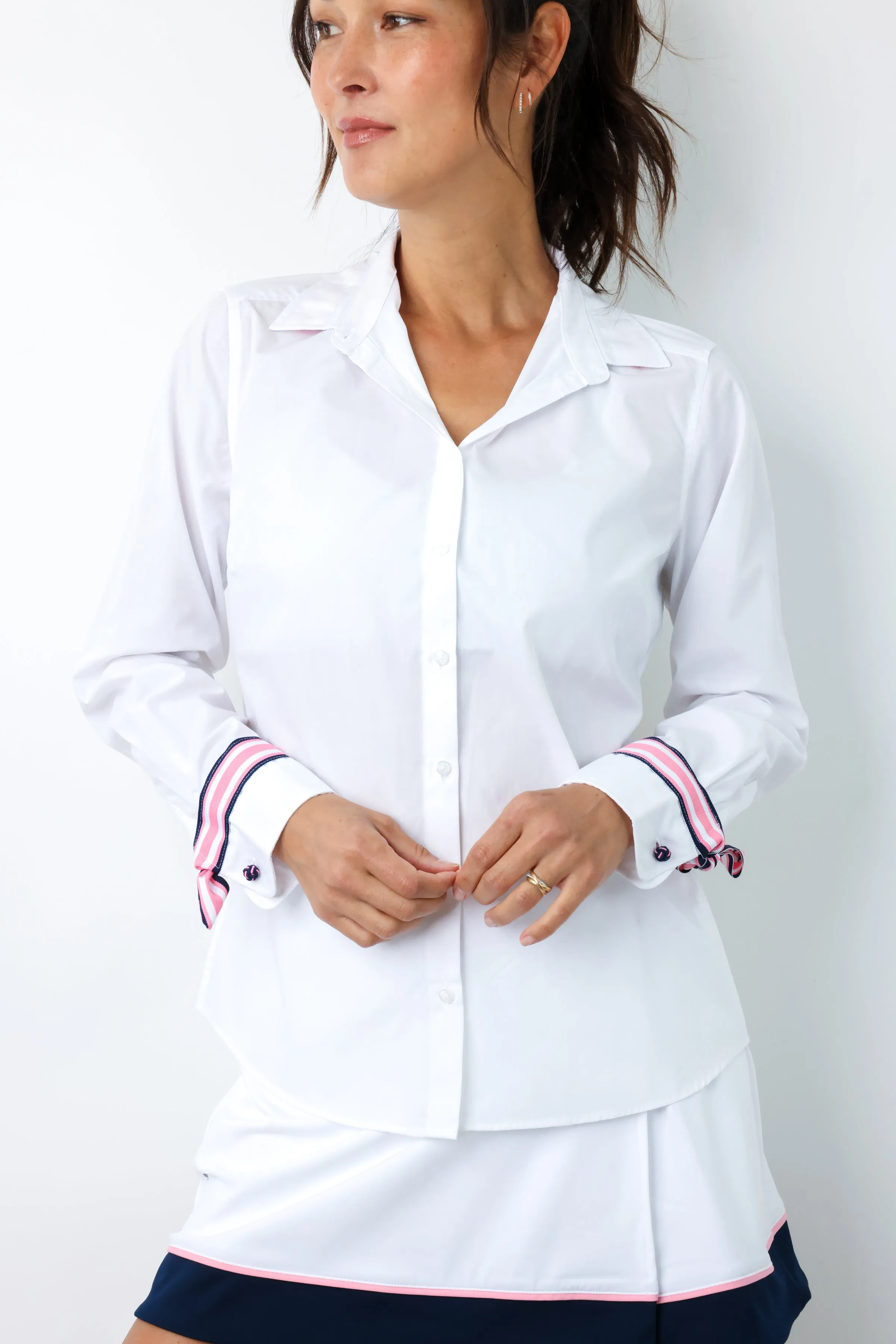 Audrey Ribbon French Cuff Shirt