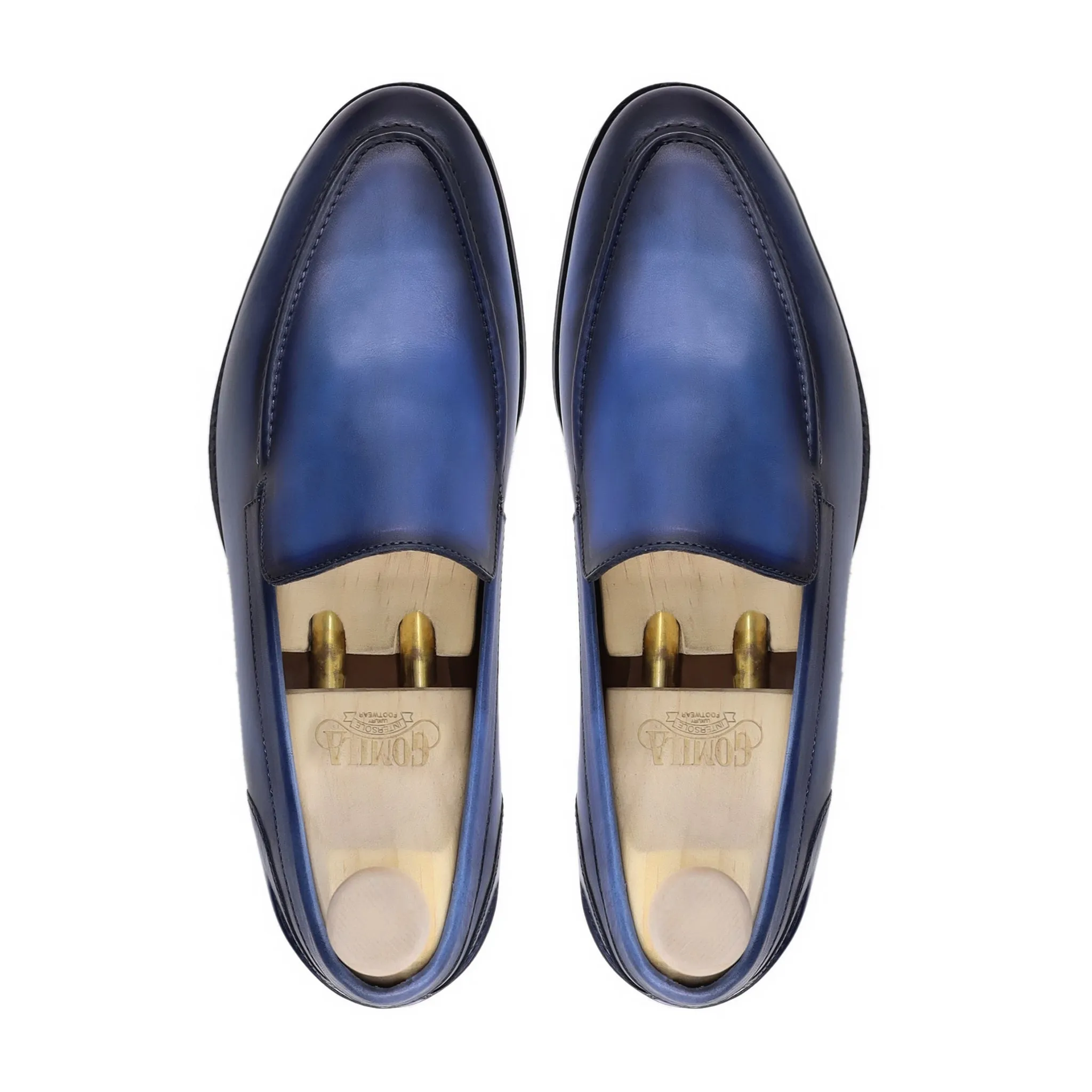 Aurila - Men's Burnished Blue Calf Leather Loafer