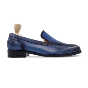 Aurila - Men's Burnished Blue Calf Leather Loafer