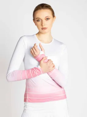 Bailey Long Sleeve Crew Neck - Plumeria Ombre