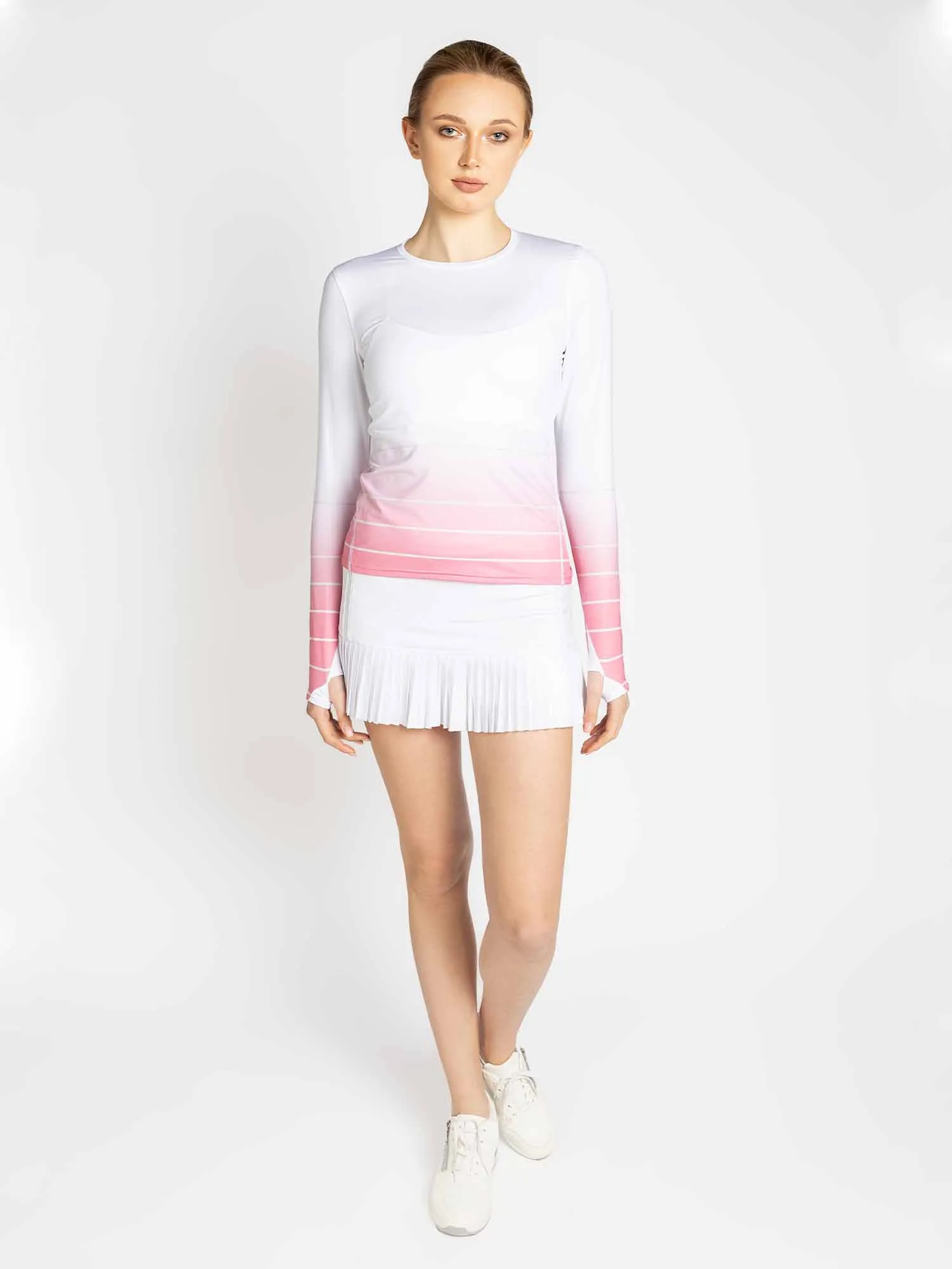 Bailey Long Sleeve Crew Neck - Plumeria Ombre