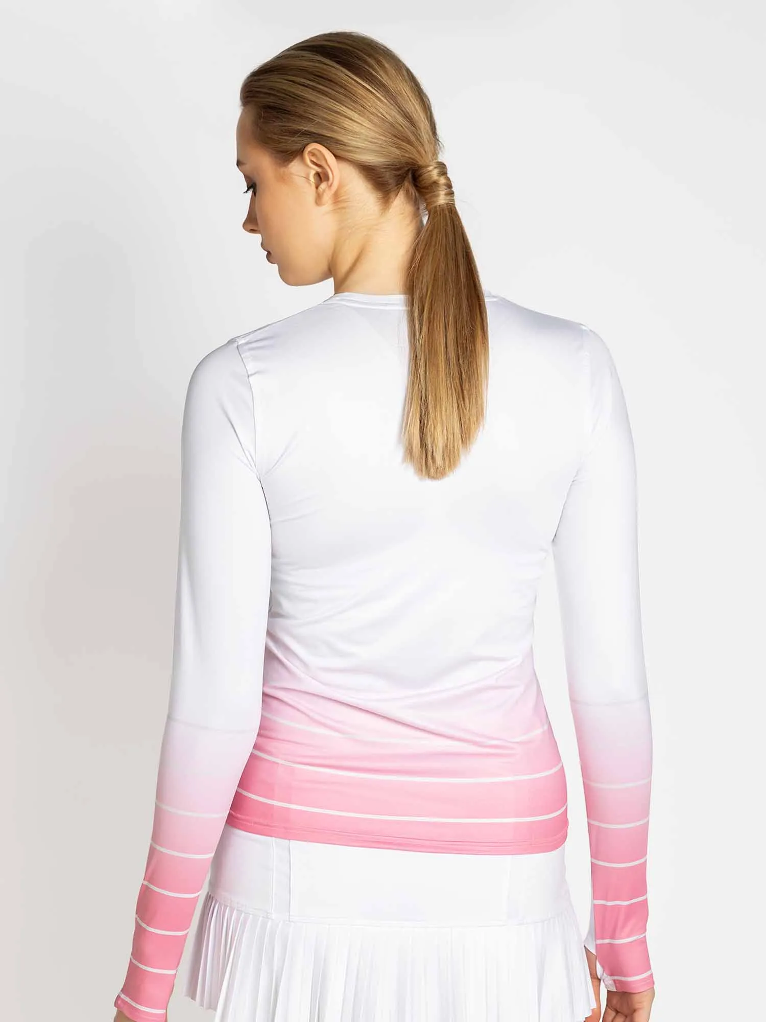 Bailey Long Sleeve Crew Neck - Plumeria Ombre