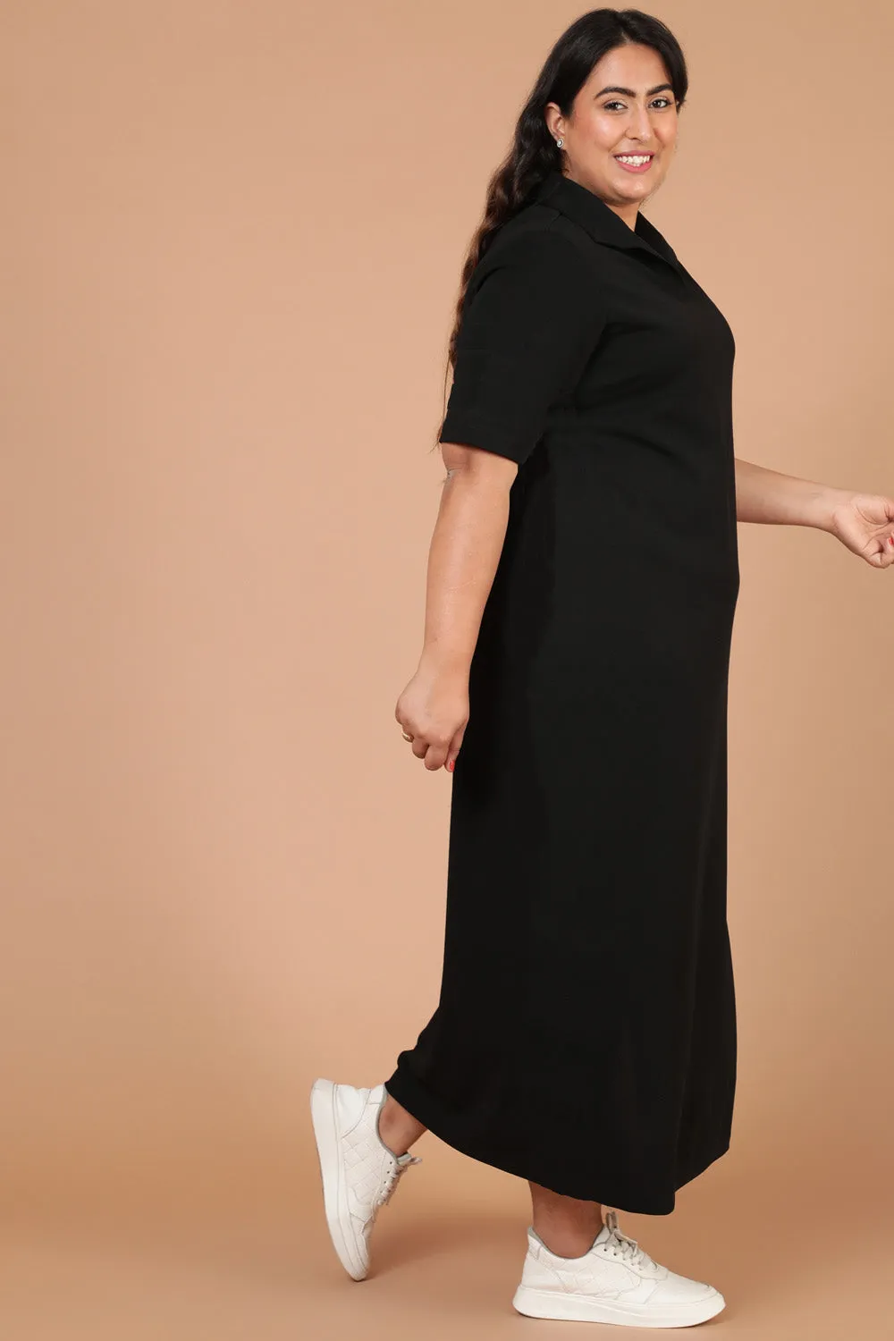 Black Side Slit Long Dress