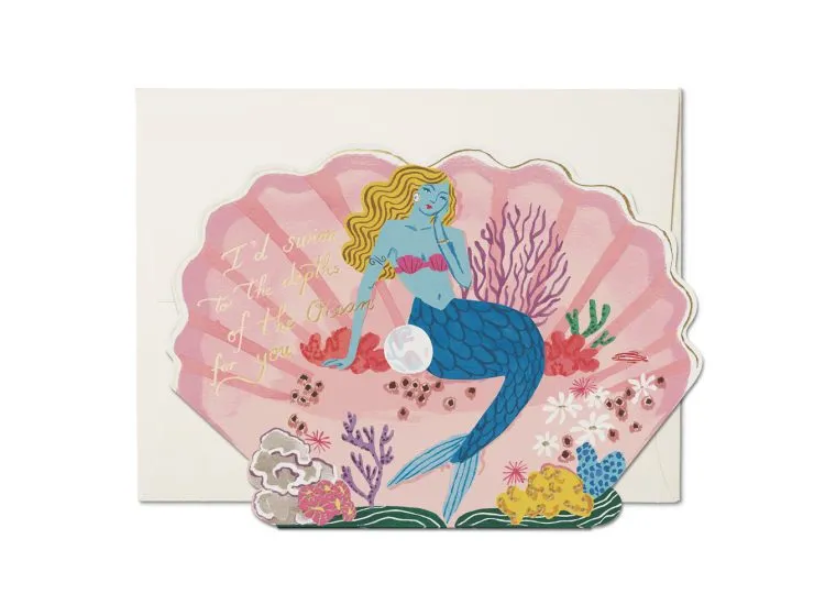   Blue Mermaid   Card