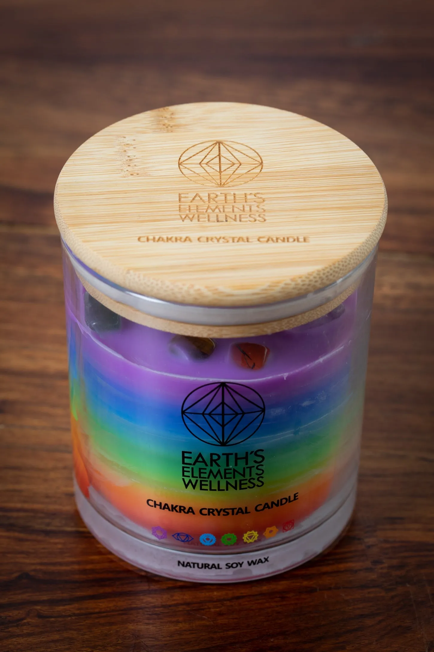 Chakra Crystals Candle