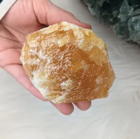 Chunk of Mango Orange Calcite from Mexico~ Fruity Vibes