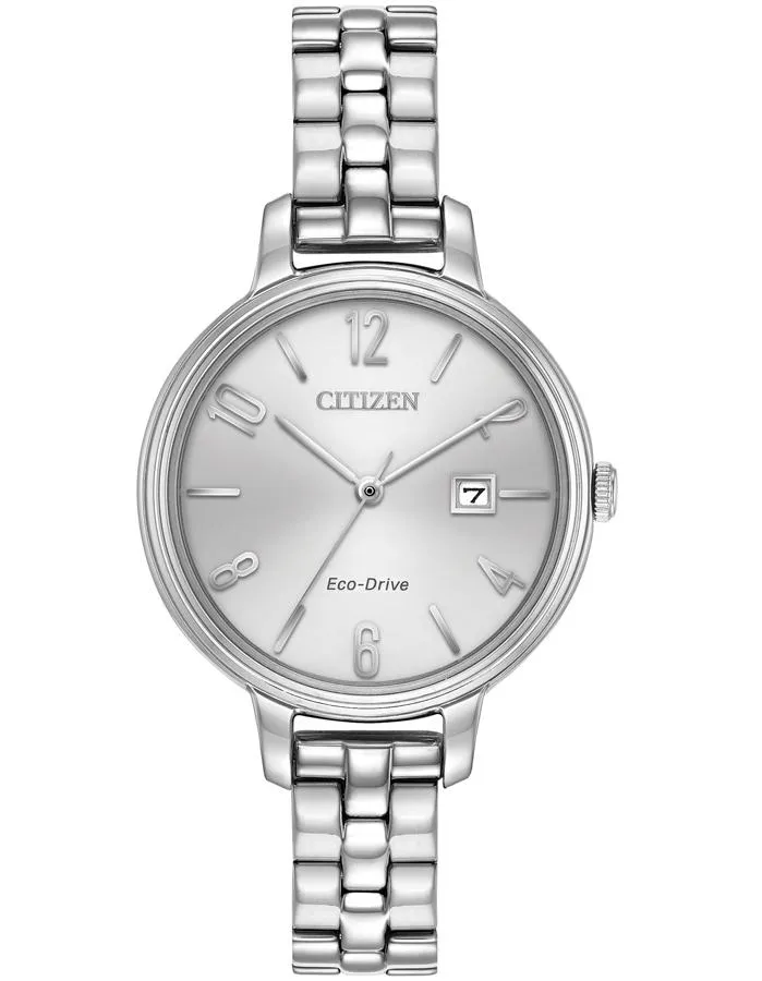 Citizen Eco-Drive Womens Chandler Watch - Stainless Steel - Bracelet - Date