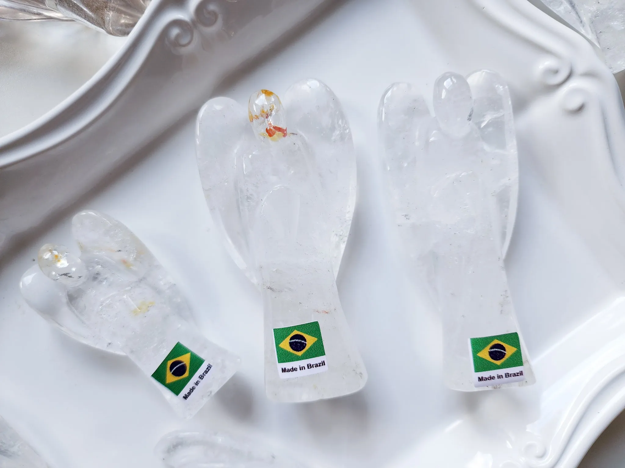 Clear Quartz Angel Carving || Brazil