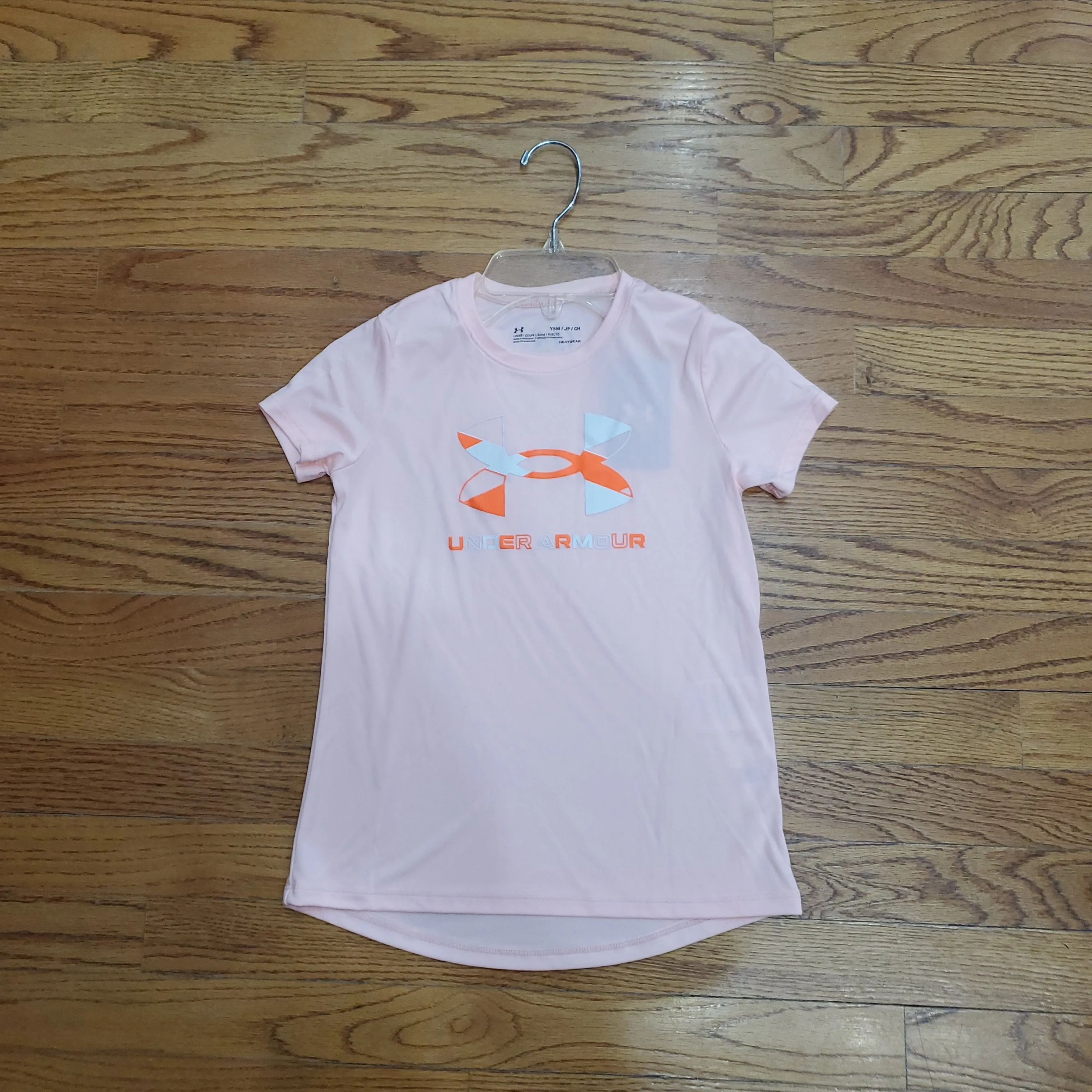 CLEARANCE UA Youth Tech Graphic Big Logo-Peach