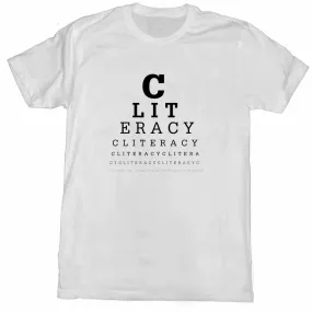 CLITERACY Eye Chart Unisex Fit T-Shirt