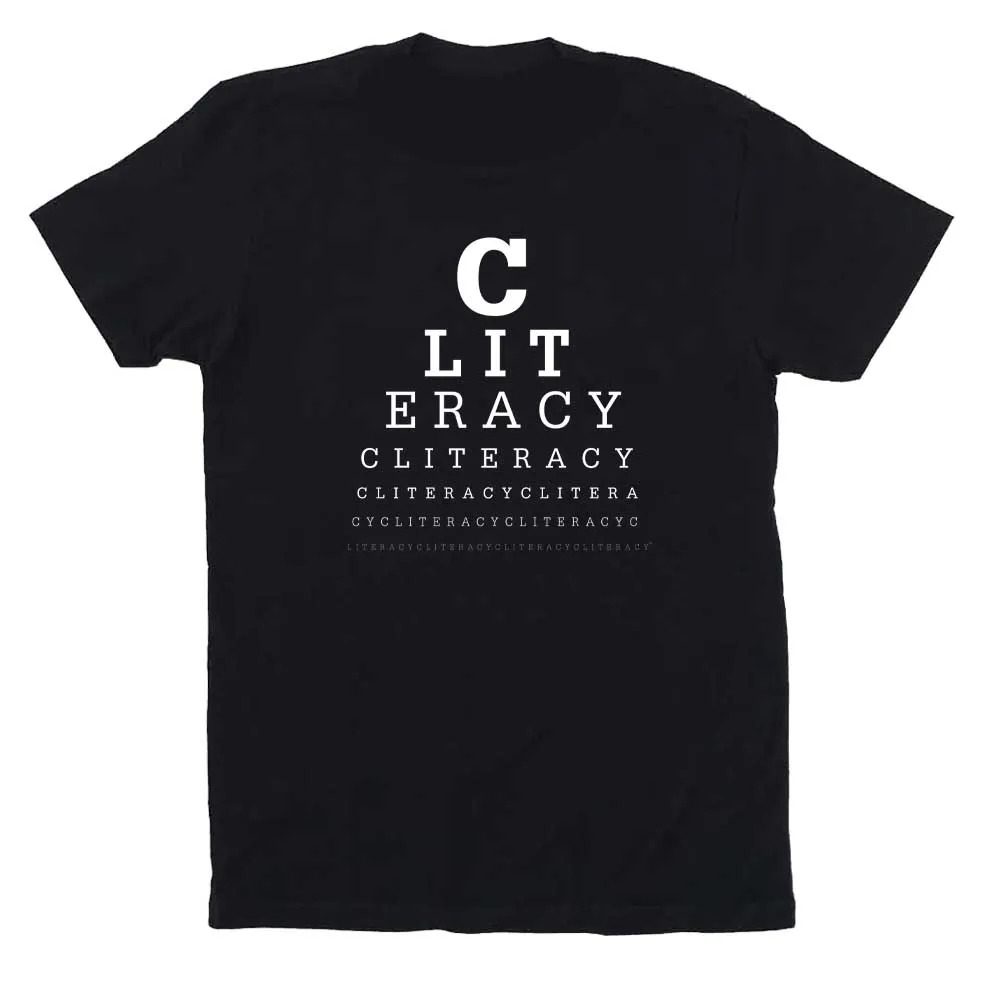 CLITERACY Eye Chart Unisex Fit T-Shirt