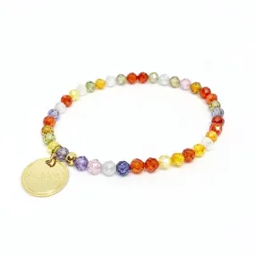 Colorful Big Delicate Zircon Elastic Bracelet