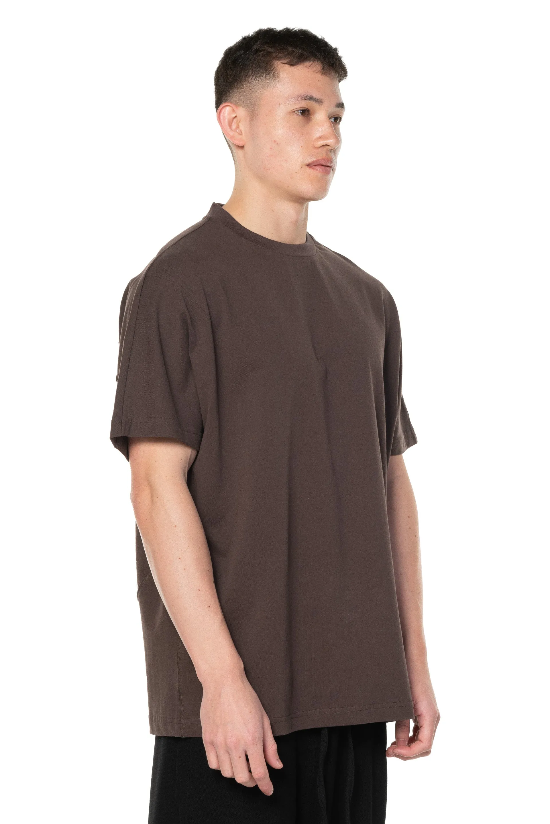 Dark Burgundy Curved Line T-shirt