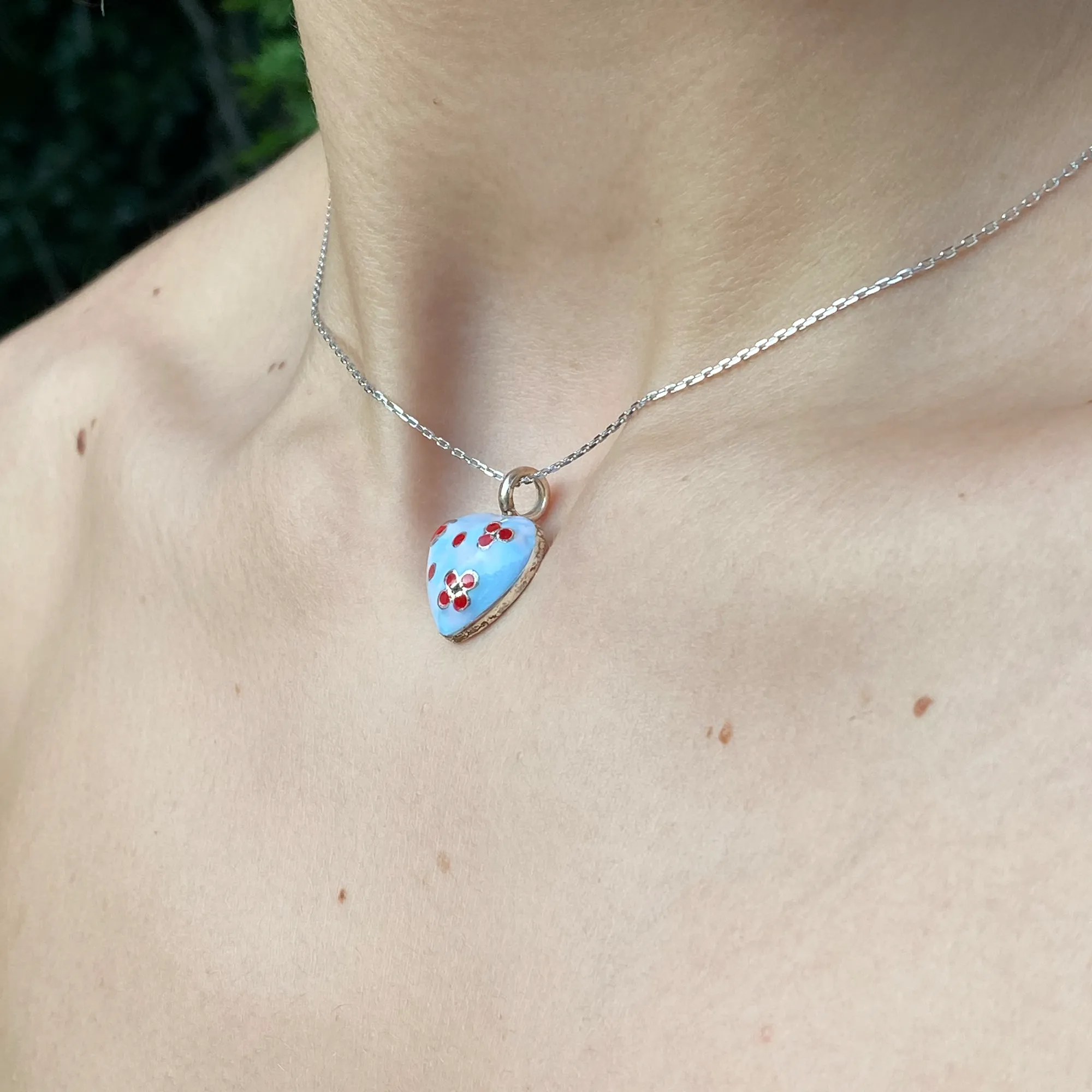 Enamel Heart Necklace