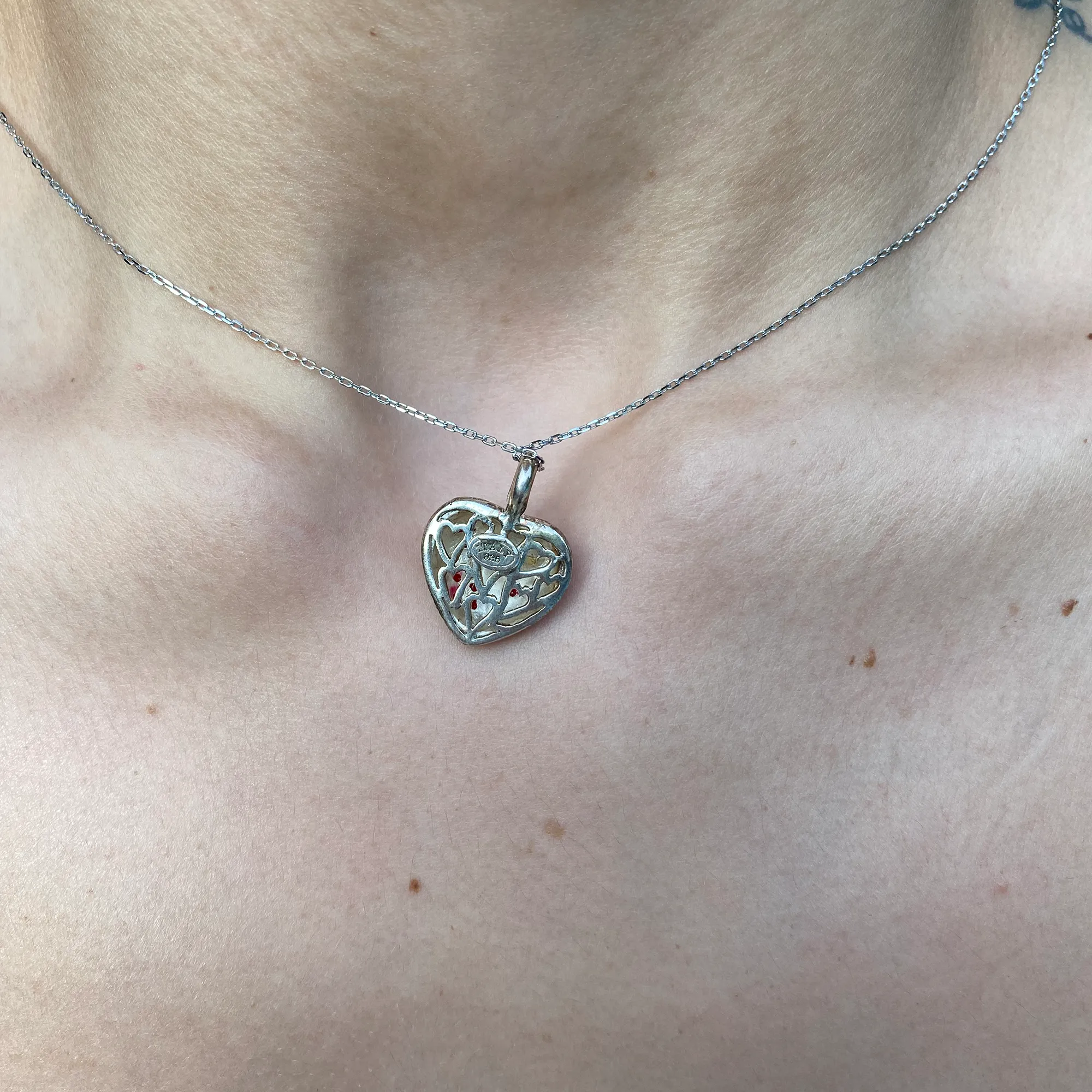 Enamel Heart Necklace