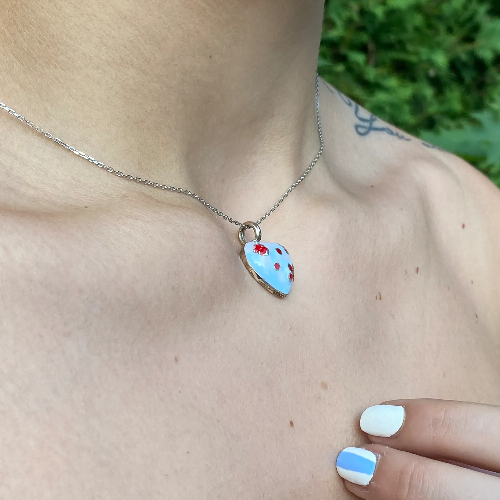 Enamel Heart Necklace