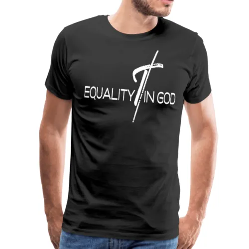 Equality in God Graphic Text Mens T-Shirt