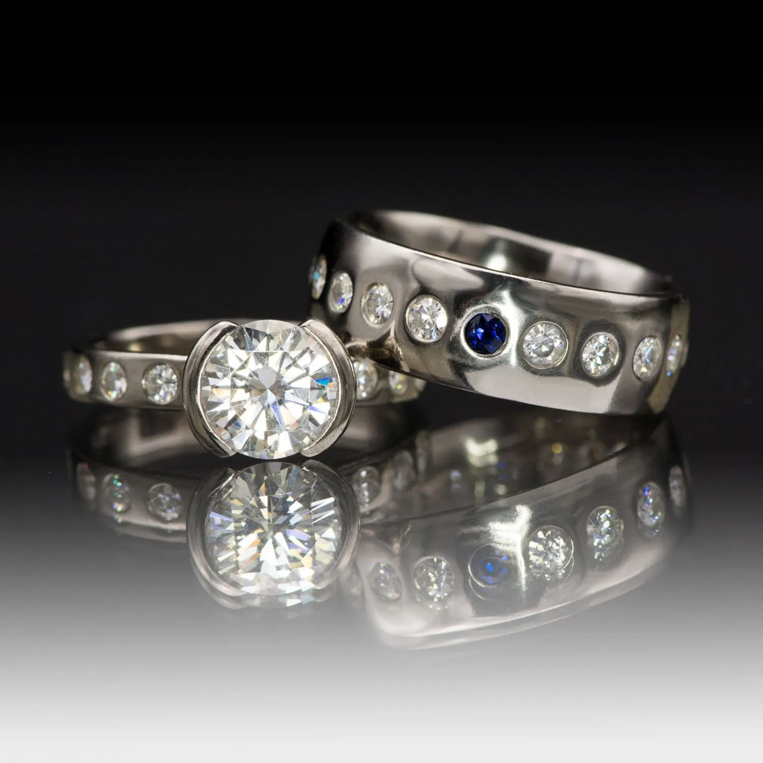 Flush Set Moissanite Accent Add-on