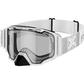 FXR Maverick Goggle White with Clear Lens