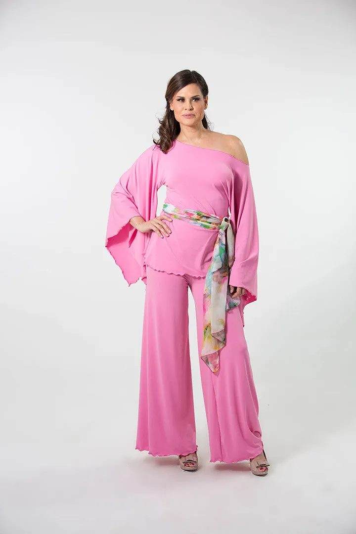 Glam Goddess Jersey Palazzo Pants