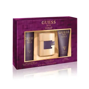 Guess Man Gold 3pc Gift Set EDT 2.5 oz 75 ml