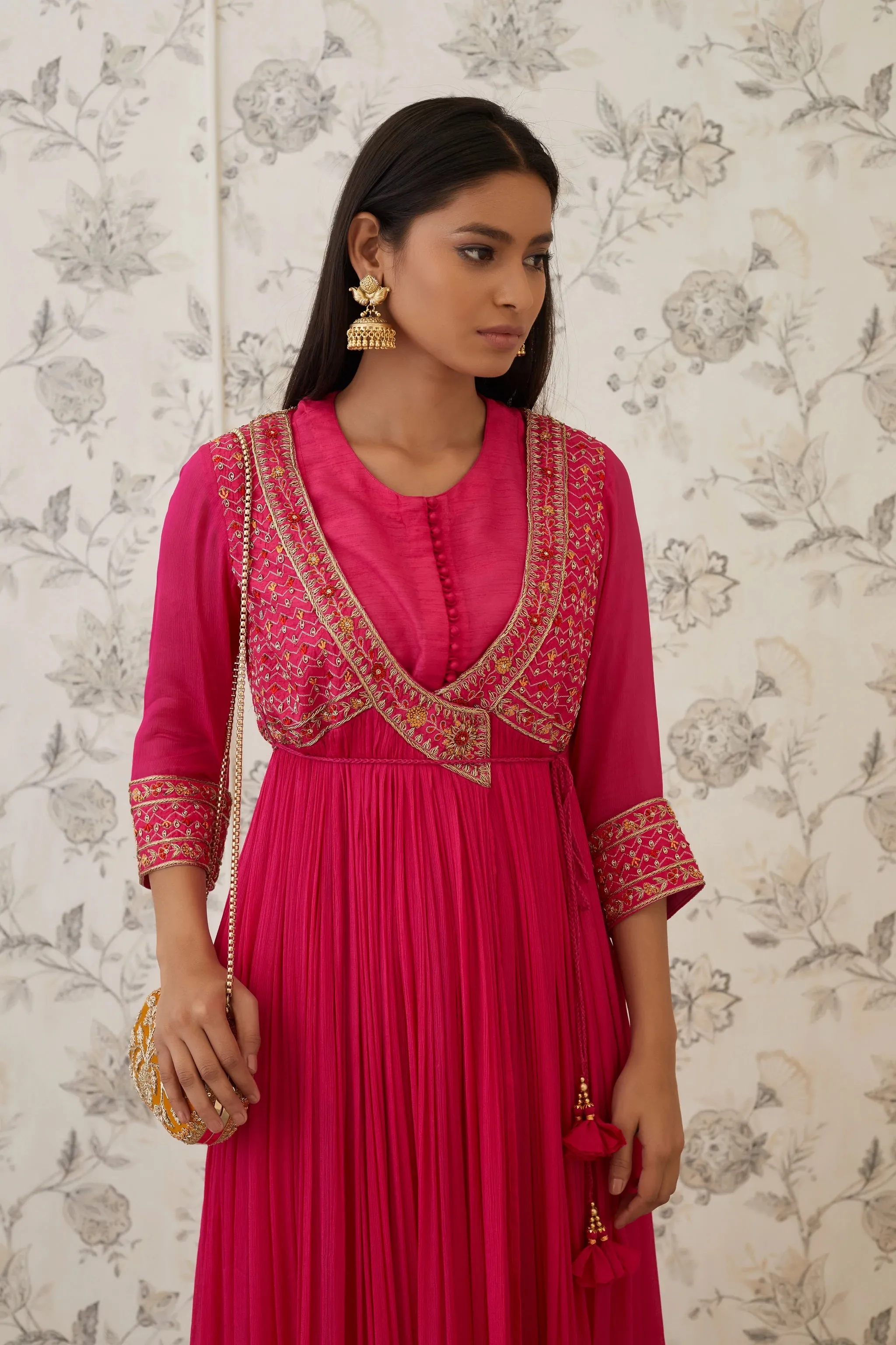 Hot Pink Angrakha Set