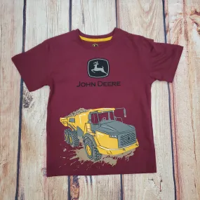 JOHN DEERE BURGUNDY DUMP TRUCK TEE