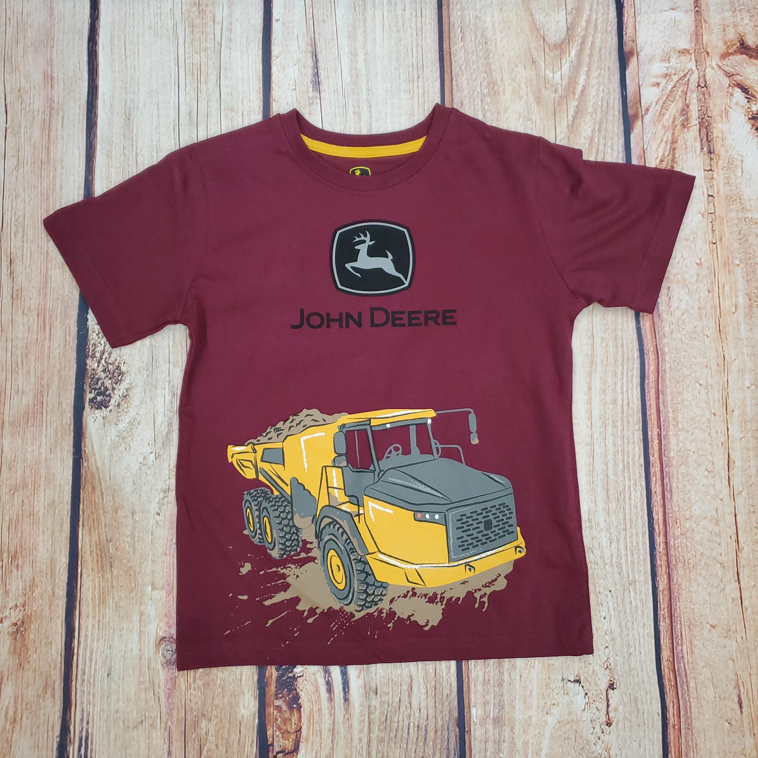 JOHN DEERE BURGUNDY DUMP TRUCK TEE