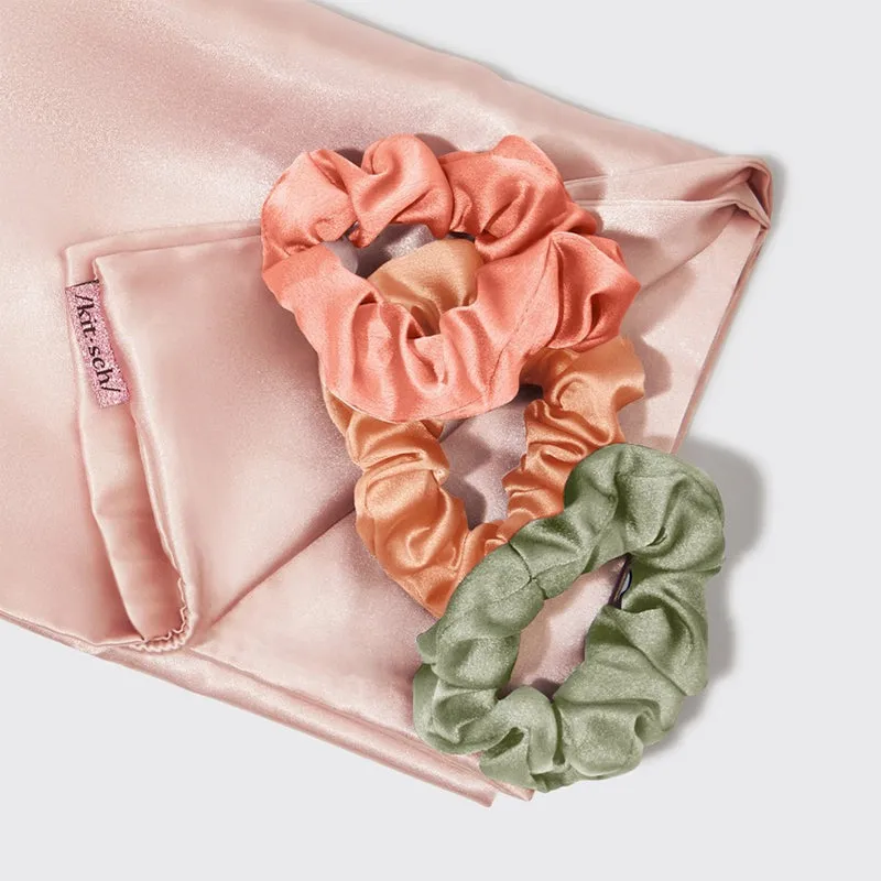 KITSCH | Satin Pillowcase & Scrunchie 4pc Gift Set