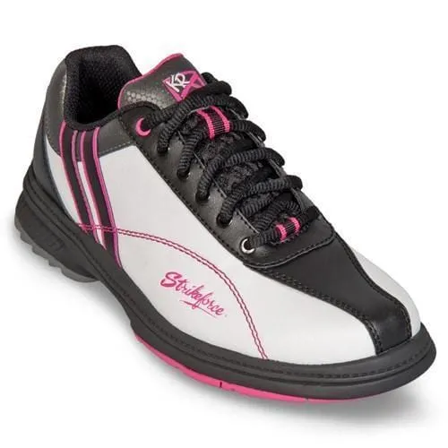 KR Womens Starr Right Hand Bowling Shoes Wide White/Black/Pink