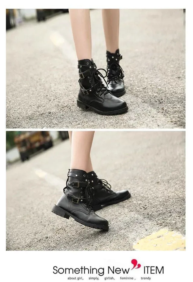 Lace-Up Short Boots BH19