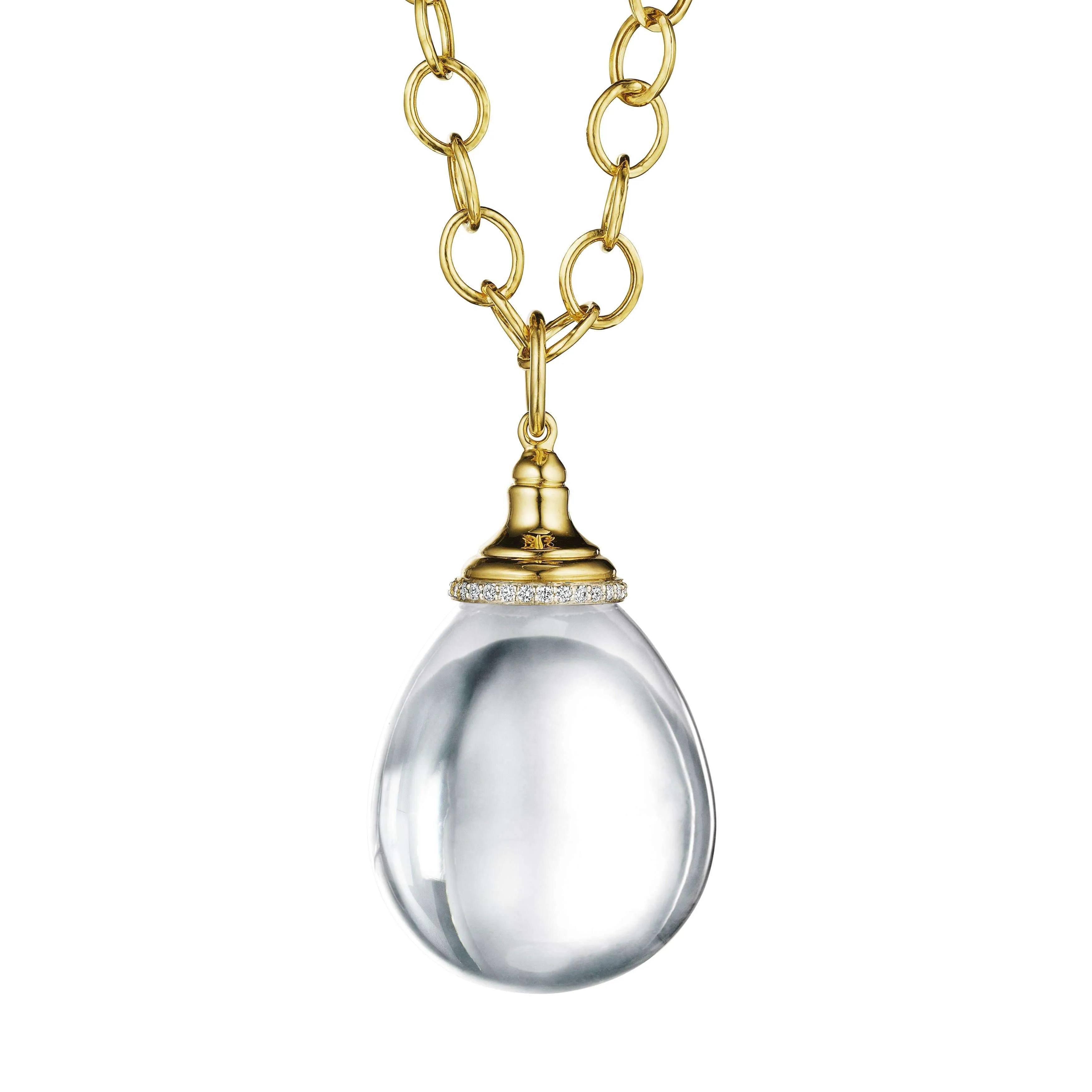 Large 50 Carat Mogul Drop Pendant with Diamonds