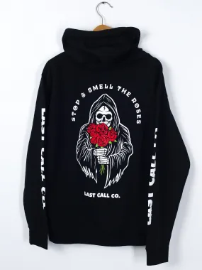 LAST CALL ROSES 2 PULLOVER HOODIE - BLACK