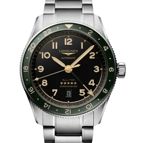 Longines Spirit Zulu 42MM Spirit Automatic Anthracite Dial Green Bezel Watch L38124636