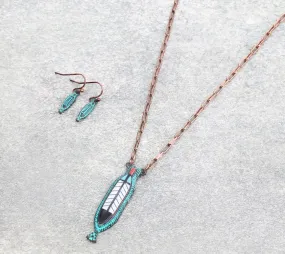 Navajo Feather necklace set