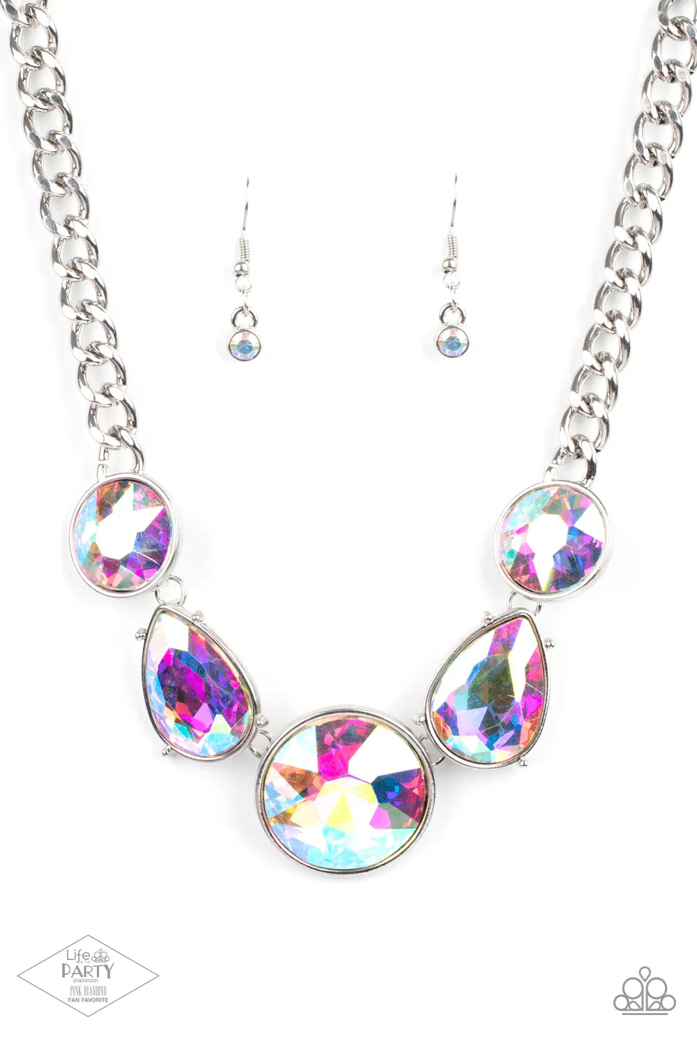 Paparazzi All The Worlds My Stage Multi Iridescent Necklace