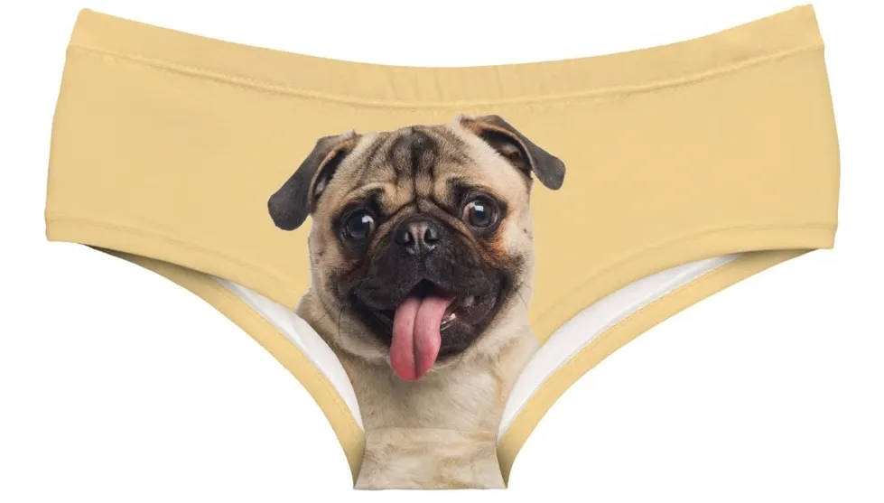 Puggy brown with tounge panties sexy underwear