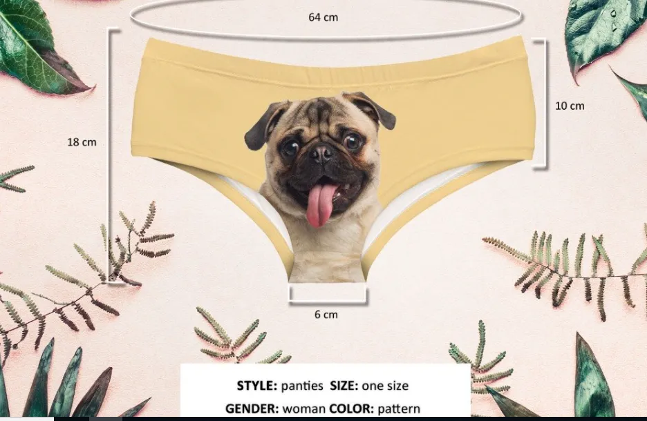 Puggy brown with tounge panties sexy underwear