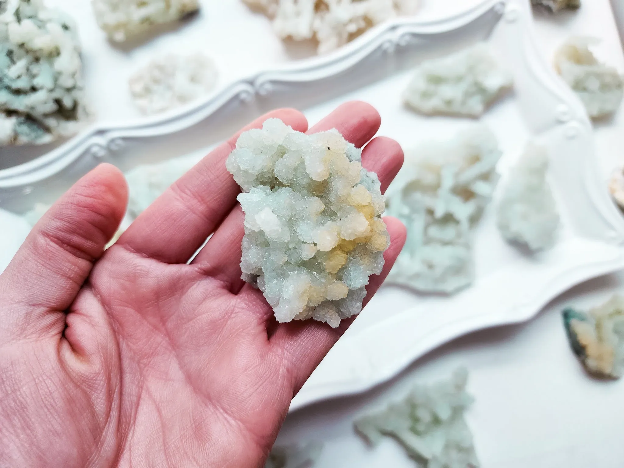 Raw Druzy Prehnite || Pakistan