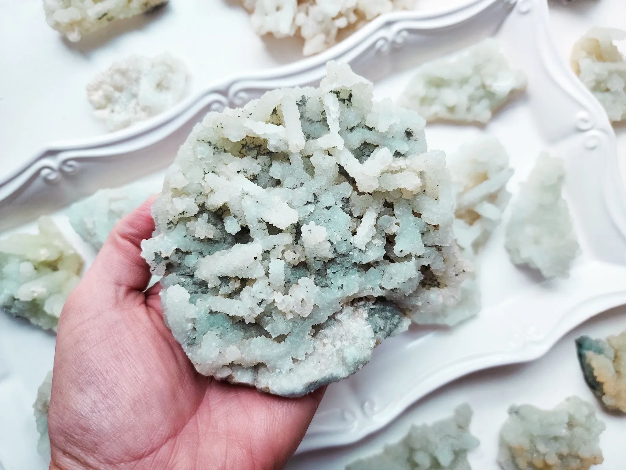 Raw Druzy Prehnite || Pakistan