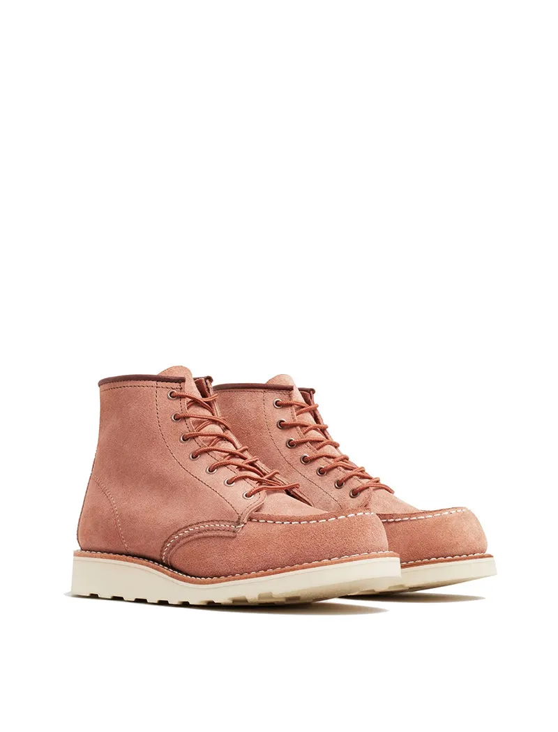 Red Wing Womens Classic 6 Inch Moc Dusty Rose Abilene Leather