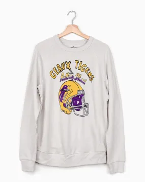 Rolling Stones LSU Helmet Lick Gray Champ Terry Sweatshirt