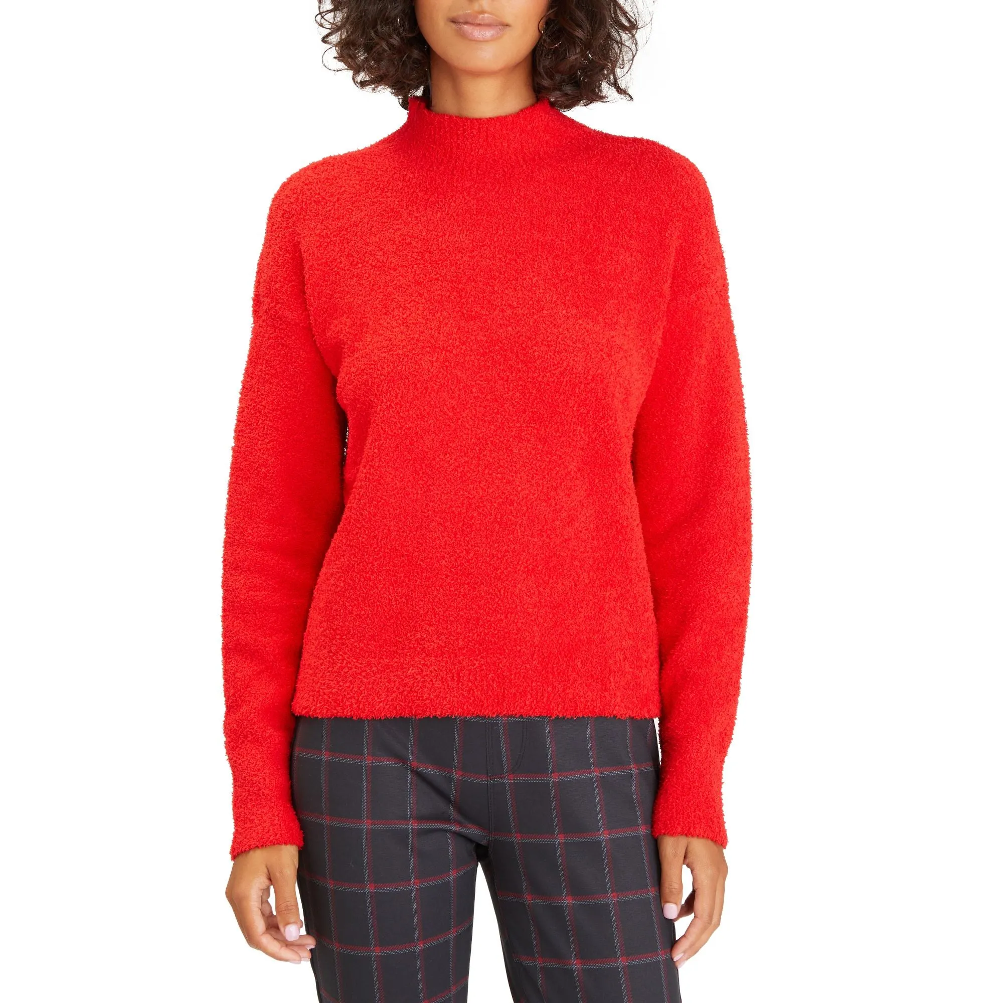 Sanctuary Women's Plush Mock Neck Sweater - RUBY